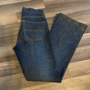 B Arden Gold Glitter Boot Cut Jeans size 4